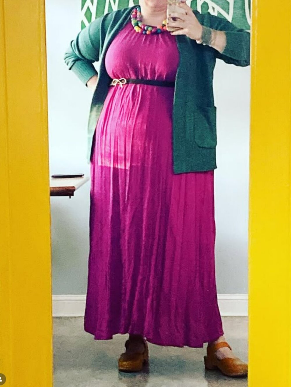Purple Crepe Maxi Dress